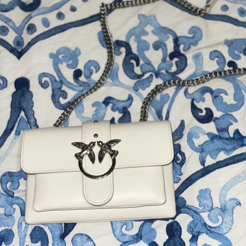 Pinko Love Foldover Crossbody Bag - Only One Size / White